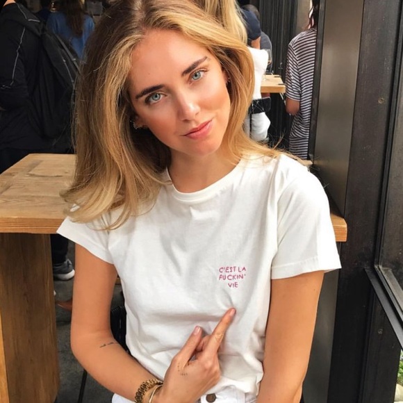 “C’est La Fuckin’ Vie” Handmade Embroidered Tee - Picture 2 of 8